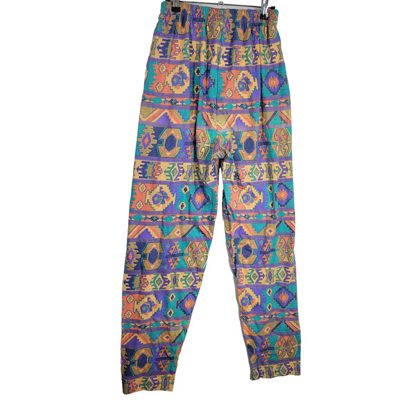 Vintage Chicos Pants Womens Large Abstract Cottagecore Grandma 100% Cotton Pant - Picture 2 of 12